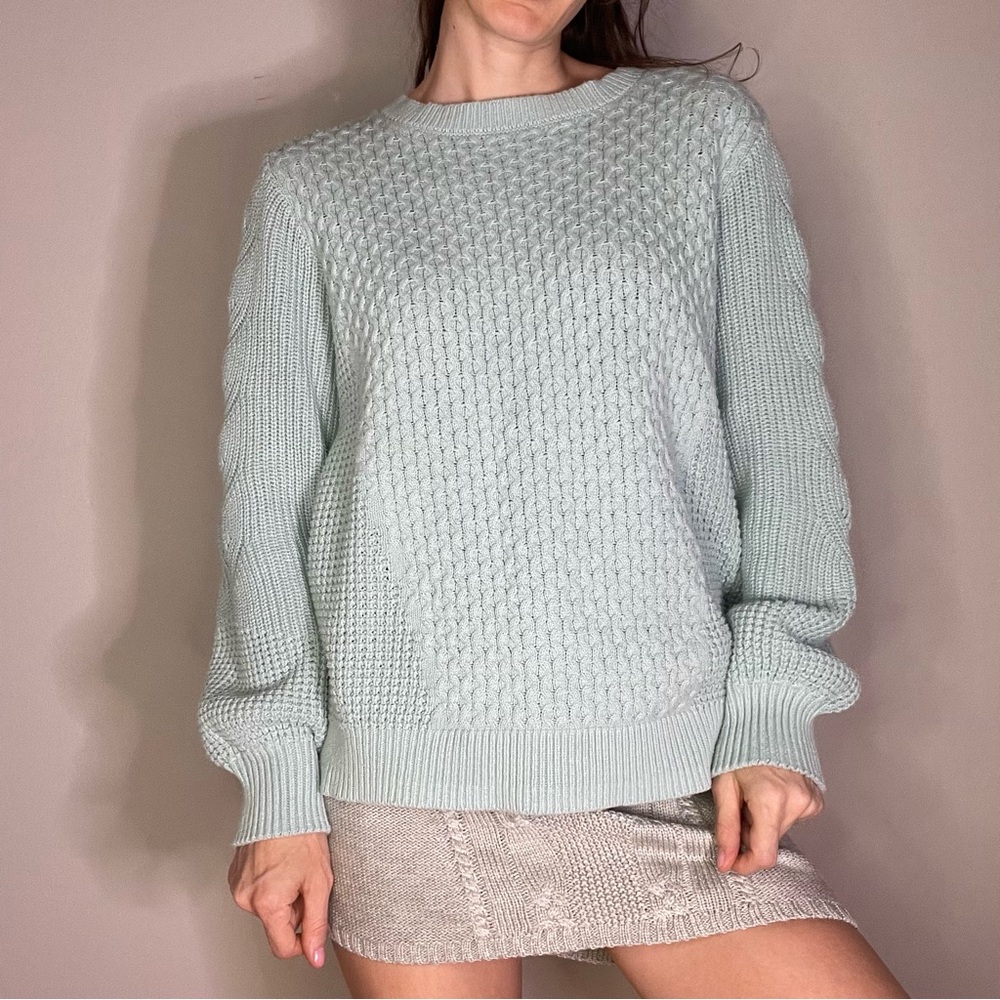 GIFTED Baby Blue Chunky Knit Sweater - Picture 2 of 12